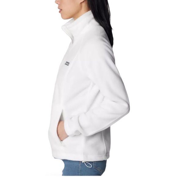 Columbia Women's Benton Springs Full Zip Fleece Jacket Size, M WHITE Like NEW - Picture 4 of 10